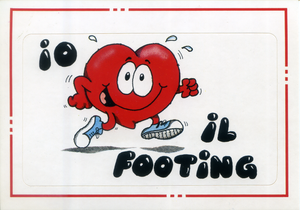 Cartolina Adesiva Io Amo Il Footing - Saemec Milano