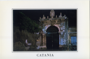 Cartolina Catania Villa Cerami [Notturno] (0100) Labcolor-Studio Graphicus-CT