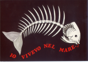 Cartolina Postcard "Io vivevo nel Mare" (F/582) Marzari - Tema Ambientalista
