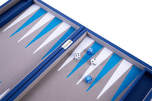 Carica l&#39;immagine nel visualizzatore di Gallery, Set Backgammon 15&quot; colore grigio/blu/bianco