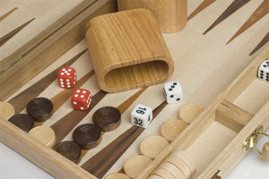 Set Backgammon 15" in legno intarsiato