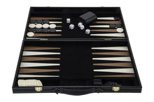 Carica l&#39;immagine nel visualizzatore di Gallery, Set Backgammon 18&quot; colore nero/marrone/avorio