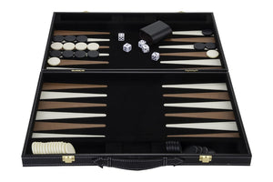 Set Backgammon 18" colore nero/marrone/avorio