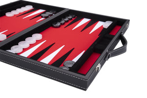 Set Backgammon 18" colore rosso/nero/bianco