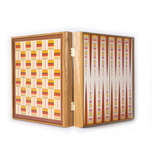 Carica l&#39;immagine nel visualizzatore di Gallery, RAINBOW COLOURS - 4 in 1 Set Combo in legno - Scacchi/Backgammon/Ludo/Snakes