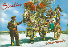 Carica l&#39;immagine nel visualizzatore di Gallery, Cartolina Carretto Siciliano - Sicilia Souvenir (400)