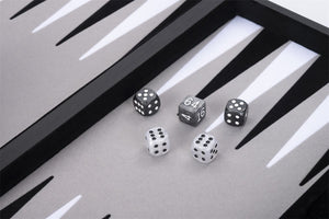 Set Backgammon 15"colore nero/bianco/grigio