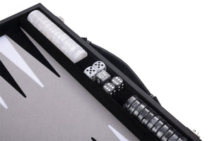 Set Backgammon 15"colore nero/bianco/grigio