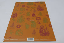 Carica l&#39;immagine nel visualizzatore di Gallery, 5 Fogli Carta Regalo Sealing Natalizia Babbo Natale (Arancione) -Foglio 70 x 100