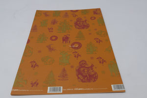 5 Fogli Carta Regalo Sealing Natalizia Babbo Natale (Arancione) -Foglio 70 x 100