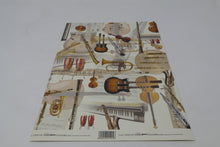 Carica l&#39;immagine nel visualizzatore di Gallery, 5 Fogli Carta Regalo Sealing con strumenti musicali Kina Italia/EuroGrafica