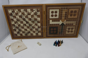 Set in legno con i giochi Ludo e Snakes 32 x 32 cm