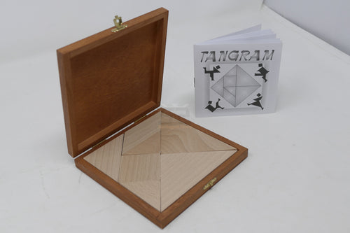 Tangram in legno con custodia in legno 12 x 12 cm