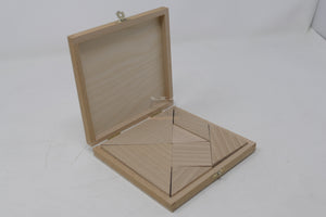 Tangram in legno con custodia in legno 12 x 12 cm Colore Naturale