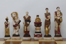 Carica l&#39;immagine nel visualizzatore di Gallery, Set Scacchi Spartakus con pezzi in polvere di marmo e scacchiera in legno