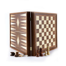 Carica l&#39;immagine nel visualizzatore di Gallery, Set Scacchi e Backgammon in legno in Stile Classico 41x41cm