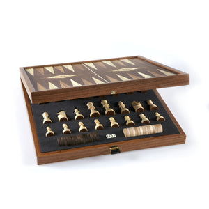 Set Scacchi e Backgammon in legno in Stile Classico 41x41cm
